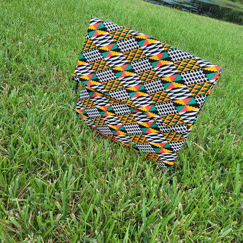 African Print Foldover Clutch